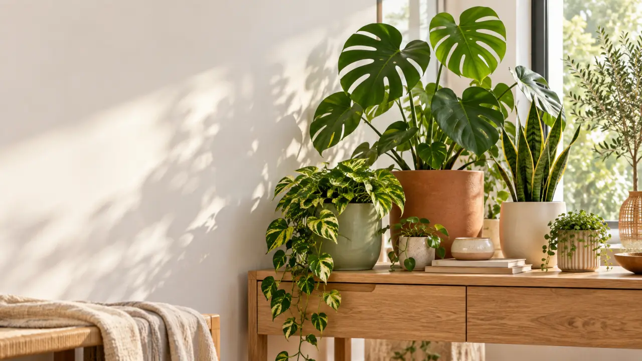 Collection de pots en céramique abordables accueillant des plantes d'intérieur