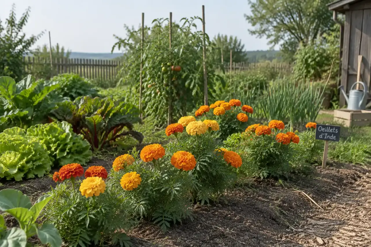 oeillets d'inde potager