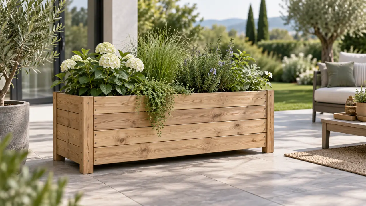 Jardinière en bois fait maison : les bonnes dimensions pour ne pas se rater
