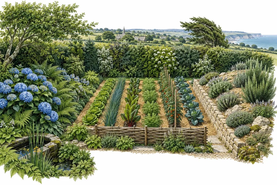 Que faire pousser en Normandie dans un jardin organisé selon le sol, l’exposition et le vent