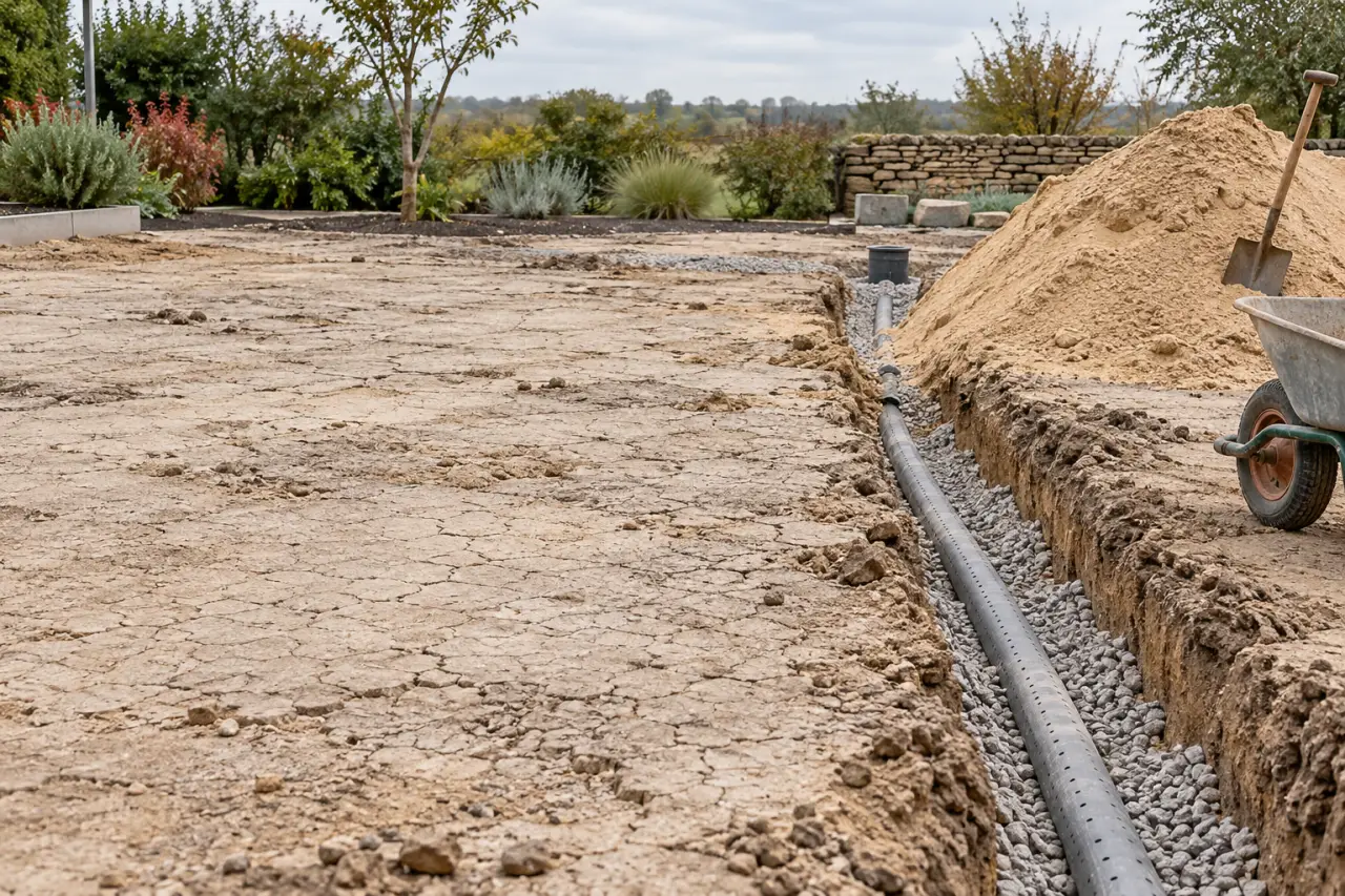 Drainer le sol : l’erreur de sable qui transforme l’argile en béton